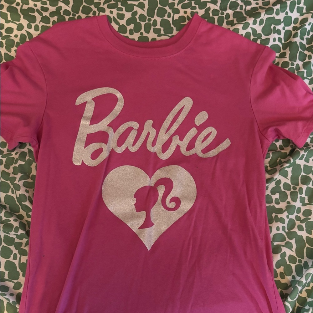 Barbie Fuchsia Tee with Silver Logo